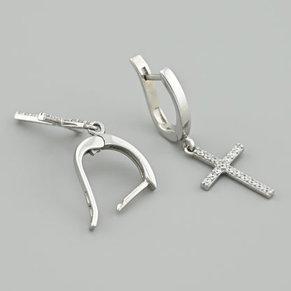 Cubic Zirconia Earrings | Minimalist | Sterling Silver