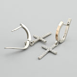 Pendientes de moissanita para mujer | Plata de ley 925 con baño de oro de 18 quilates | Diseño conmovedor