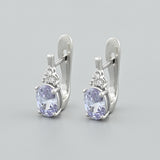 Pendientes de moissanita para mujer | Plata de ley 925 con baño de oro de 18 quilates | Diseño conmovedor