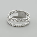 Classic Sterling Silver Ring with Cubic Zirconia 1604R