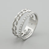 Classic Sterling Silver Ring with Cubic Zirconia 1604R
