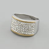 Two-Tone Sterling Silver & Gold Stackable Ring for Women Marlene 514R