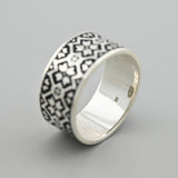 Sterling Silver Ring with Black Enamel 1526R