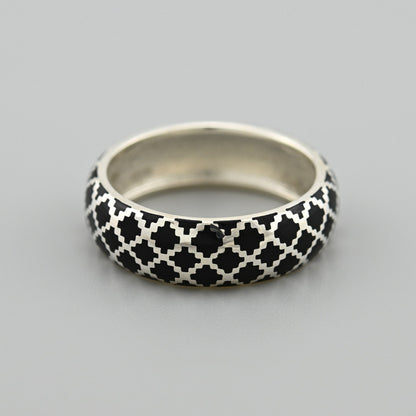 Enamel Ring | Sleek | Sterling Silver