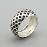Elegant Sterling Silver Ring with Black Enamel 1631R