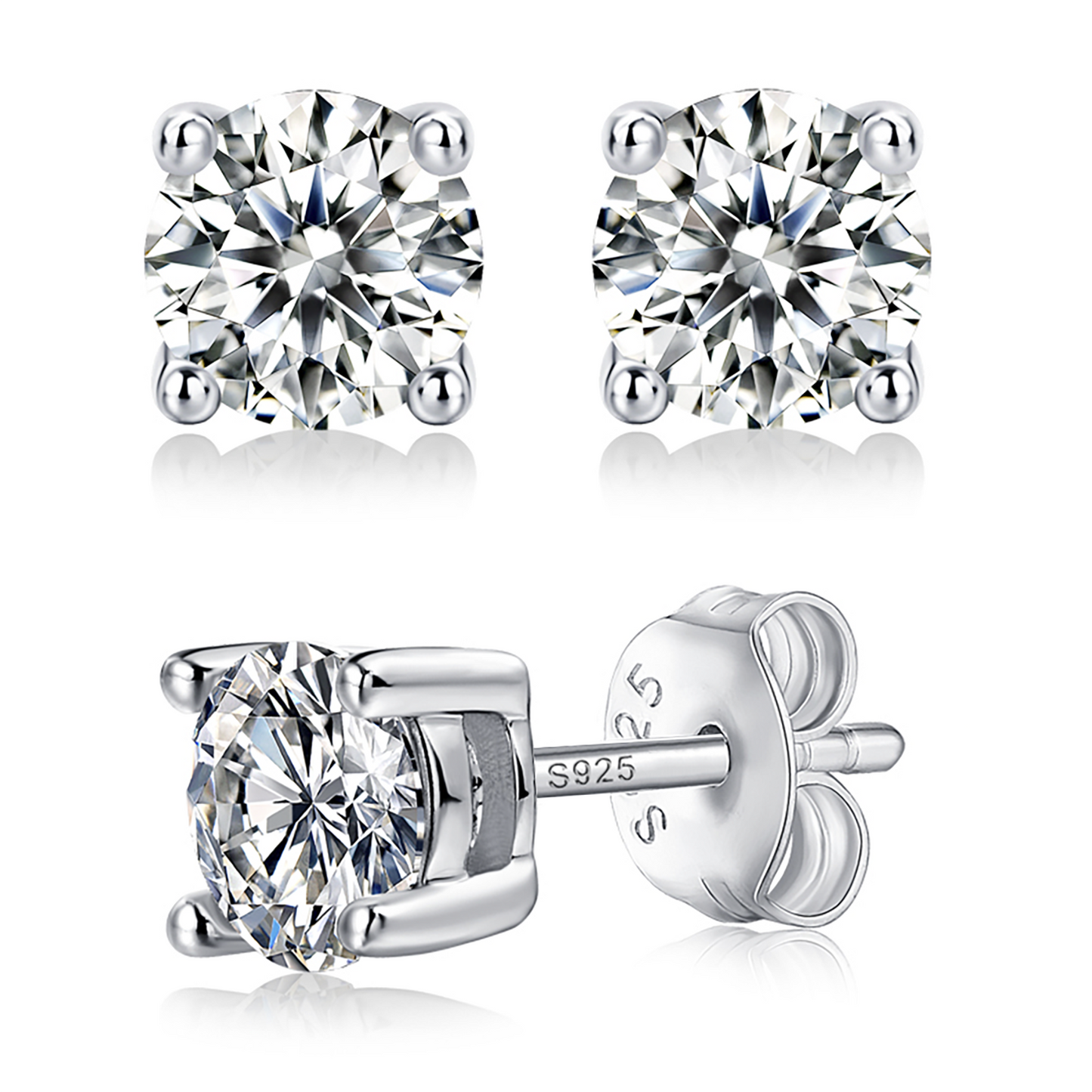 Moissanite Stud Earrings Pure love