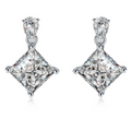 Moissanite Stud Earrings | Crystal Prism | Sterling Silver