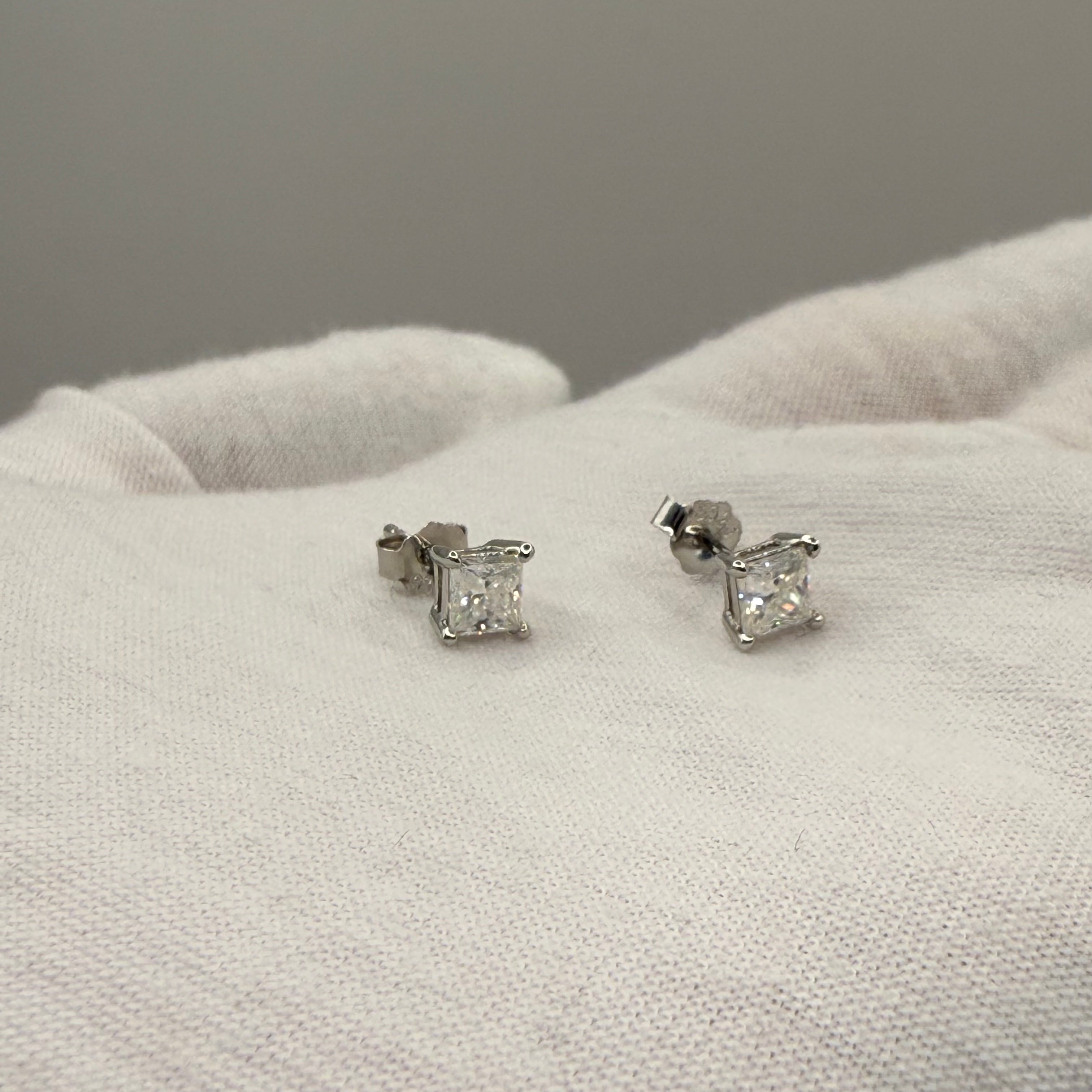 Polished Moissanite Earrings - Stellar Spark Setting with a Timeless Appeal