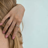 Solid 925 Sterling Silver Infinity Ring with 14K Gold Bonded – Olivia Star Jewelry – 590R