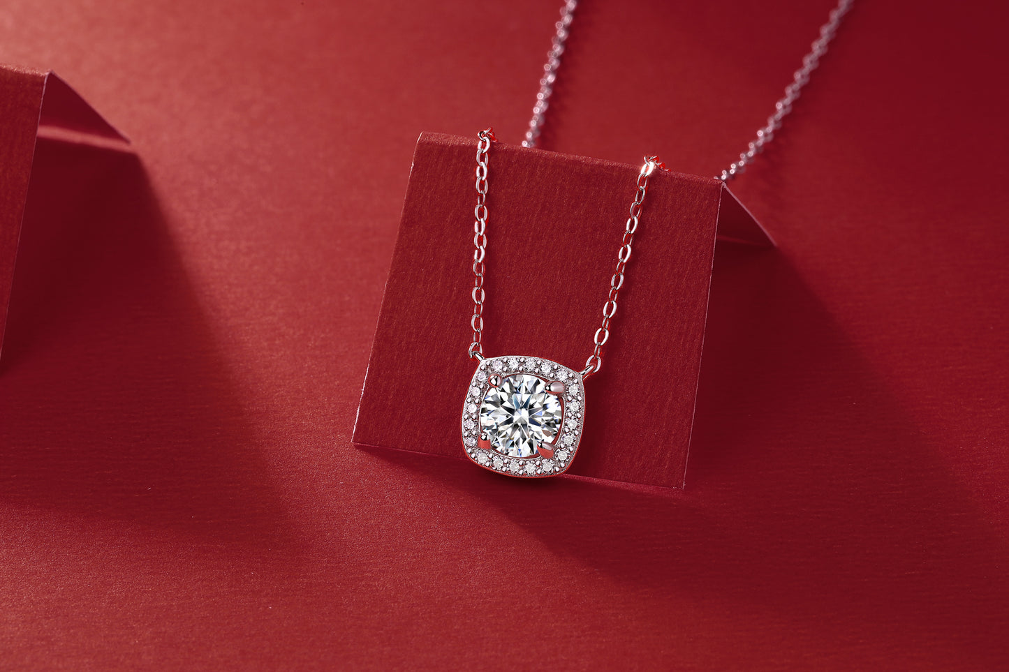Moissanite Pendant Necklace | Promise | Sterling Silver