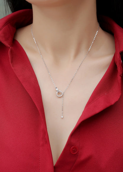 Moissanite Pendant Necklace | Love | Sterling Silver