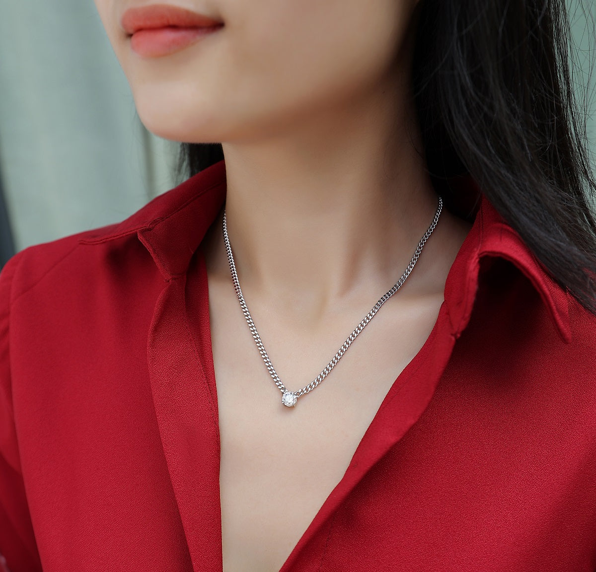 Moissanite Pendant Necklace | Dream | Sterling Silver