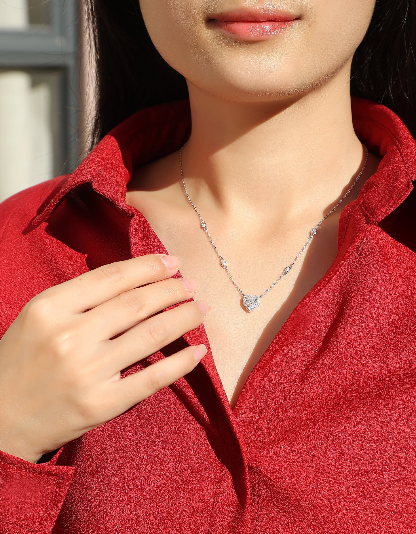 Moissanite Pendant Necklace | Individuality | Sterling Silver
