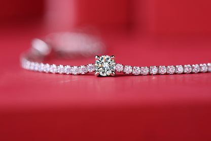 Futuristic Moissanite Bracelet - Bold Design with a Sci-Fi Aesthetic