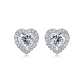 Moissanite Stud Earrings | Heartfelt | Sterling Silver