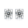 Moissanite Stud Earrings | Deep Space | Sterling Silver
