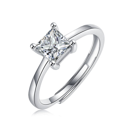 Moissanite Engagement Ring | Intellectual | Sterling Silver