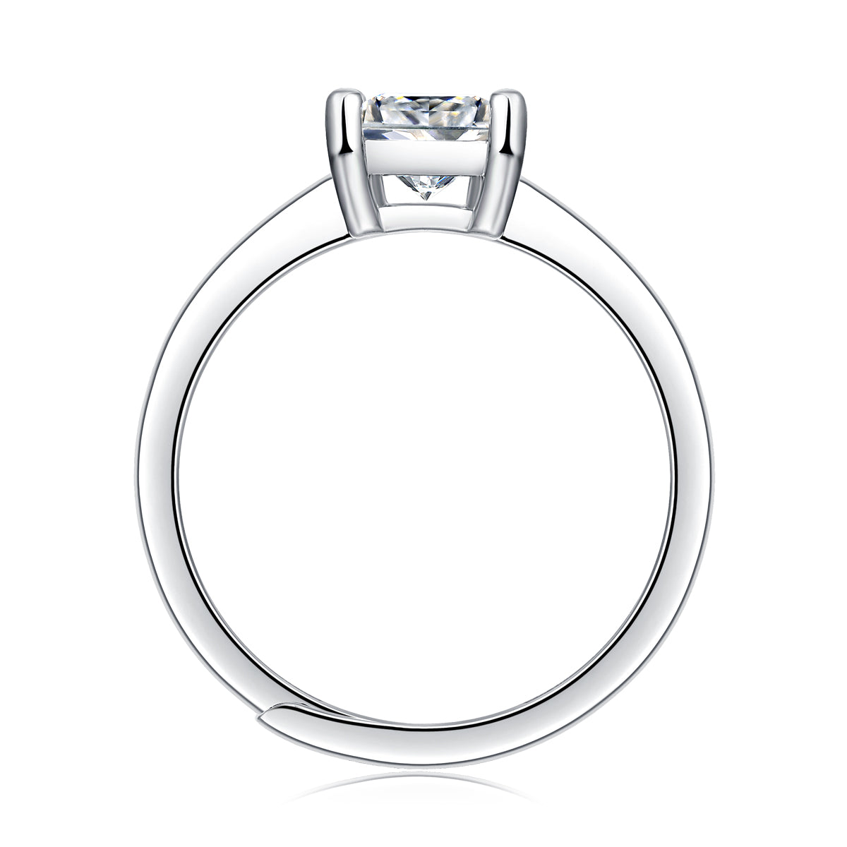 Moissanite Engagement Ring | Intellectual | Sterling Silver