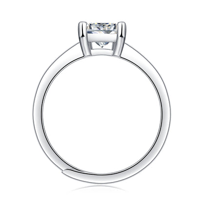 Moissanite Engagement Ring | Intellectual | Sterling Silver