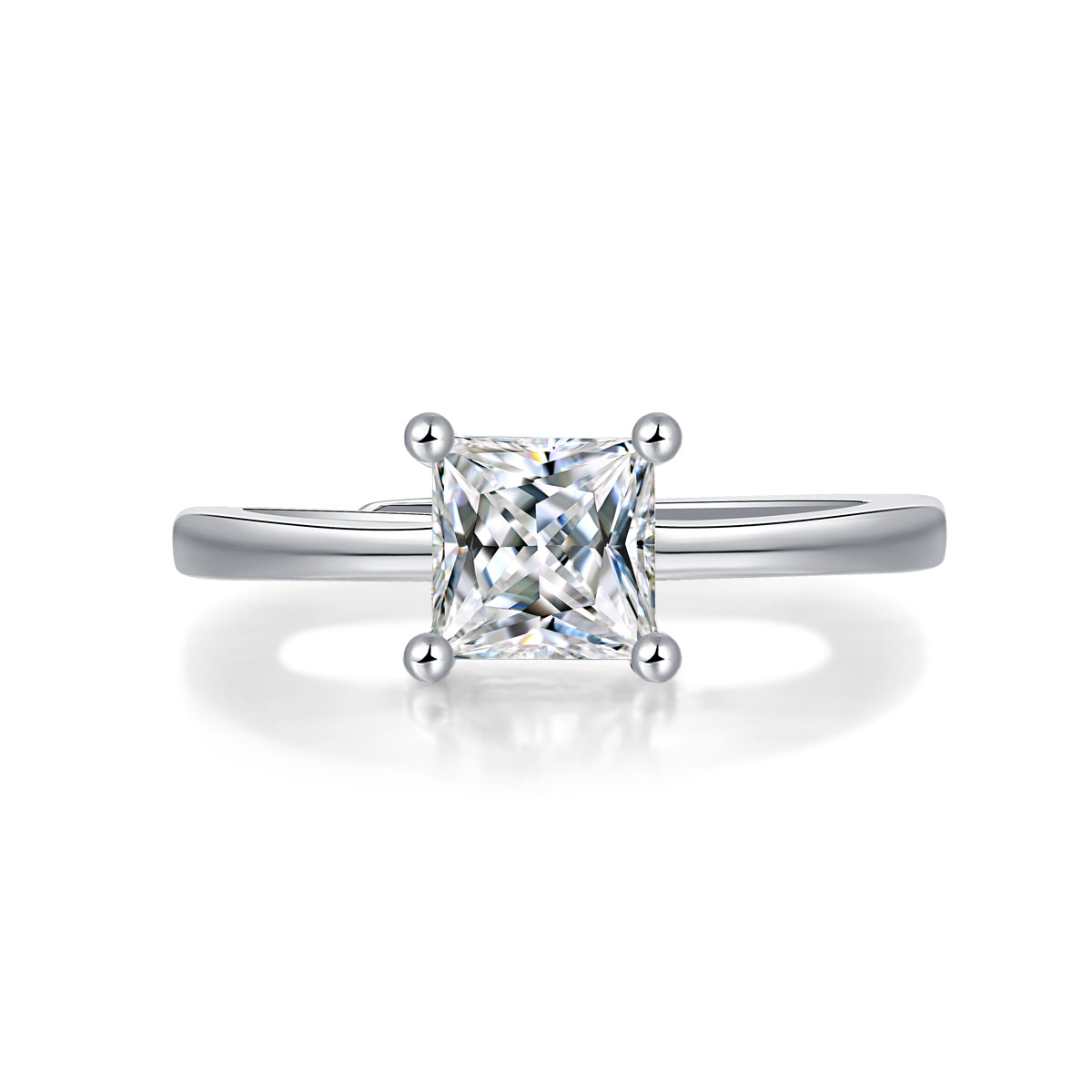 Moissanite Engagement Ring | Intellectual | Sterling Silver