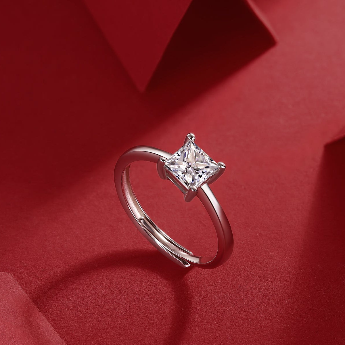 Moissanite Engagement Ring | Intellectual | Sterling Silver