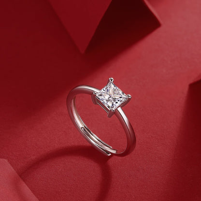 Moissanite Engagement Ring | Intellectual | Sterling Silver
