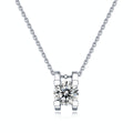 Moissanite Pendant Necklace | Moissanite Deep Space | Sterling Silver