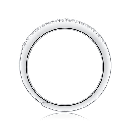 18K White Gold Plated Moissanite Ring – Lab-Grown Diamond, Elegant Light Ring Charm