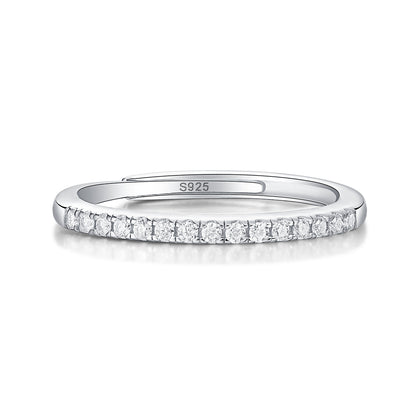 Sterling Silver Light Ring Moissanite Engagement Ring – Women’s Jewelry, White Gold Plated