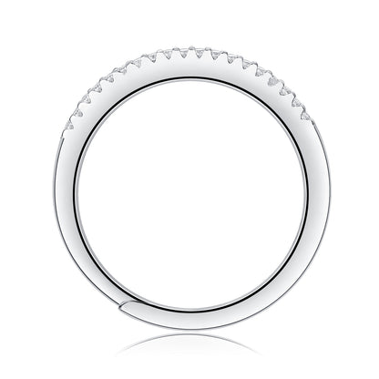 Sterling Silver Star Trek Moissanite Ring – Women’s Jewelry, White Gold Plated