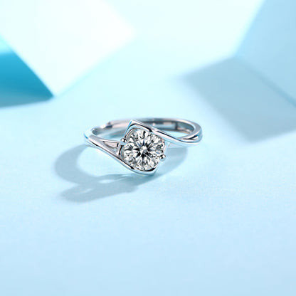 Timeless Moissanite Engagement Ring - Love Essence with Classic Sparkle