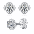 Moissanite Stud Earrings | Bloom | Sterling Silver