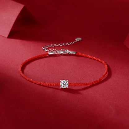 Sterling Silver Guard Moissanite Bracelet – Women’s Jewelry, White Gold Plated