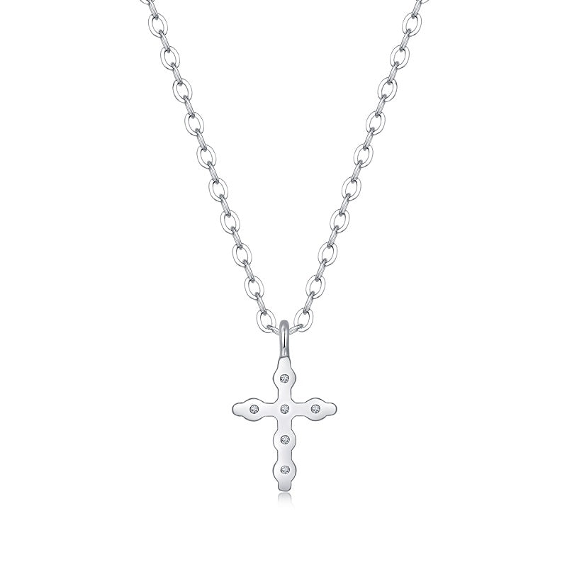 Moissanite lab-grown Diamond Necklace for women - 18K White Gold Plated S925 Sterling Silver - Veritas - 6