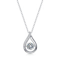 Moissanite Pendant Necklace | Dancing Swan | Sterling Silver