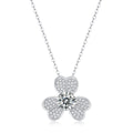Moissanite Pendant Necklace | Clover | Sterling Silver
