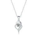 Moissanite Pendant Necklace | Heartstrings | Sterling Silver