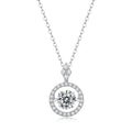 Moissanite Pendant Necklace | Dancing Star | Sterling Silver