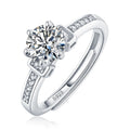 Moissanite Engagement Ring | One Love | Sterling Silver