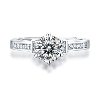 Timeless Moissanite Diamond Ring - Olivia Star Collection with Radiant Sparkle