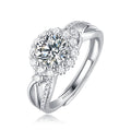 Moissanite Engagement Ring | Together | Sterling Silver