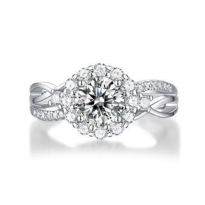 Refined Moissanite Engagement Ring - Stunning Lab-Grown Diamond in a Polished Band
