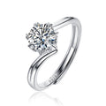 Moissanite Engagement Ring | Royal | Sterling Silver