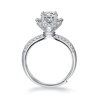 Luxury Moissanite Ring - Olivia Star Jewelry with a Brilliant Center Stone