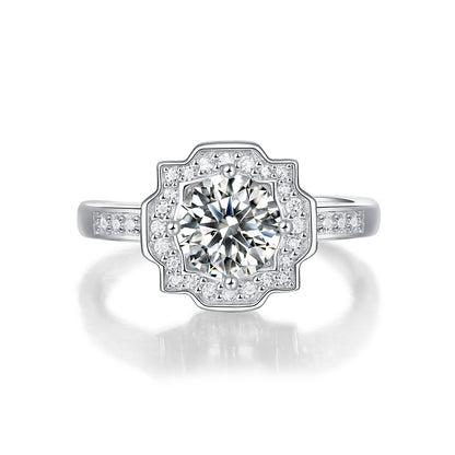 Timeless Moissanite Diamond Ring - Stars Design with a Brilliant Shine