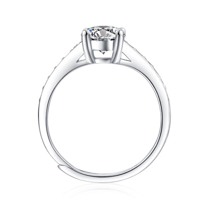 Timeless Moissanite Diamond Ring - Romance Design with a Brilliant Shine