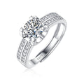 Moissanite Engagement Ring | Fireworks | Sterling Silver