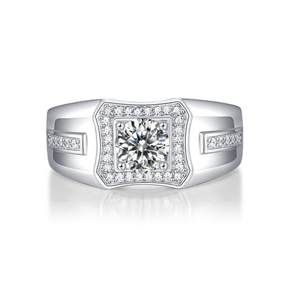 Elegant Moissanite Men’s Ring - Incredibility Collection in S925 Sterling Silver