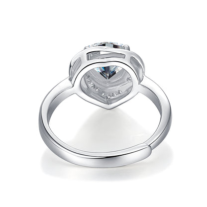 Sophisticated Moissanite Ring - Lab-Grown Diamond in a Polished Silver Band