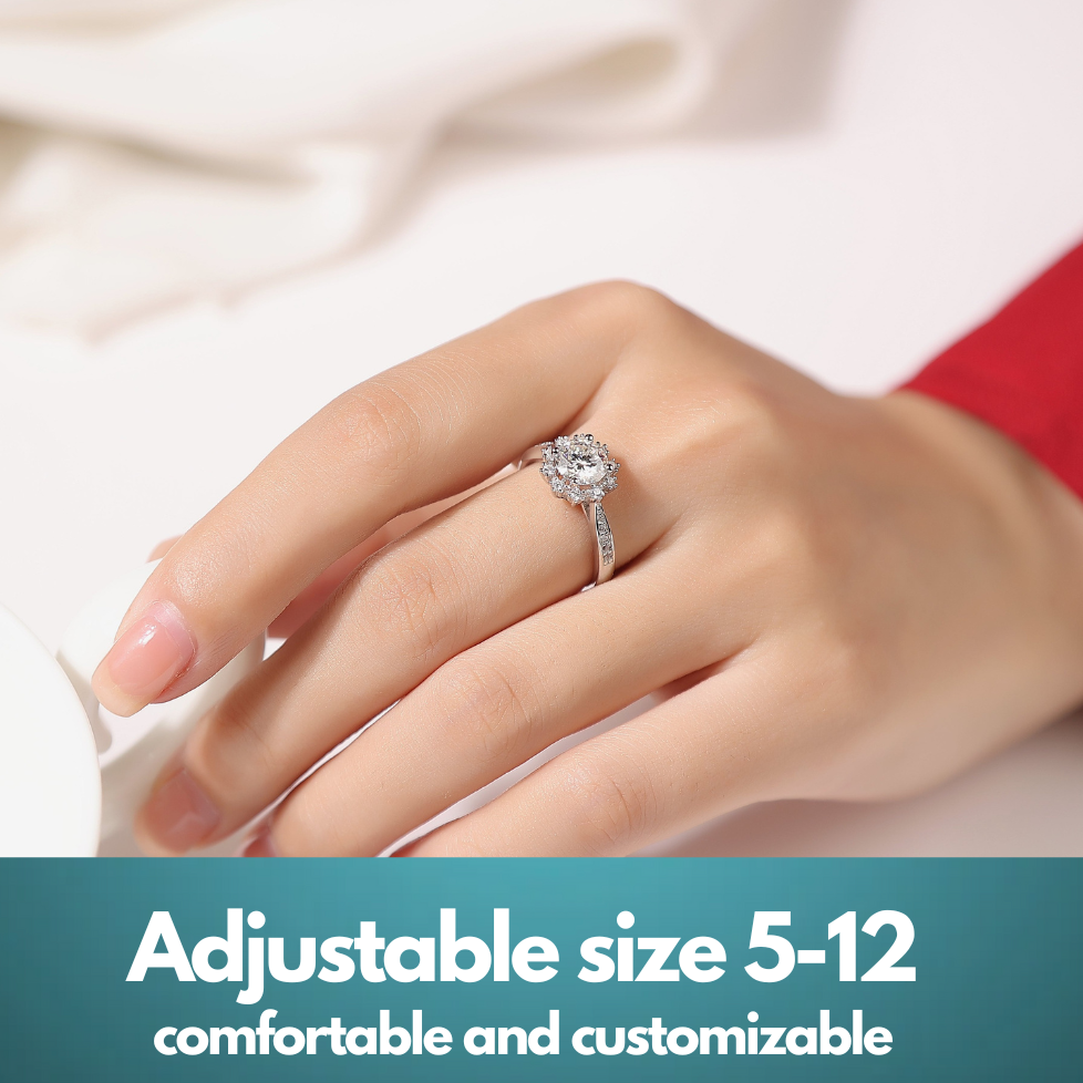 Moissanite Ring Romantic snowflake